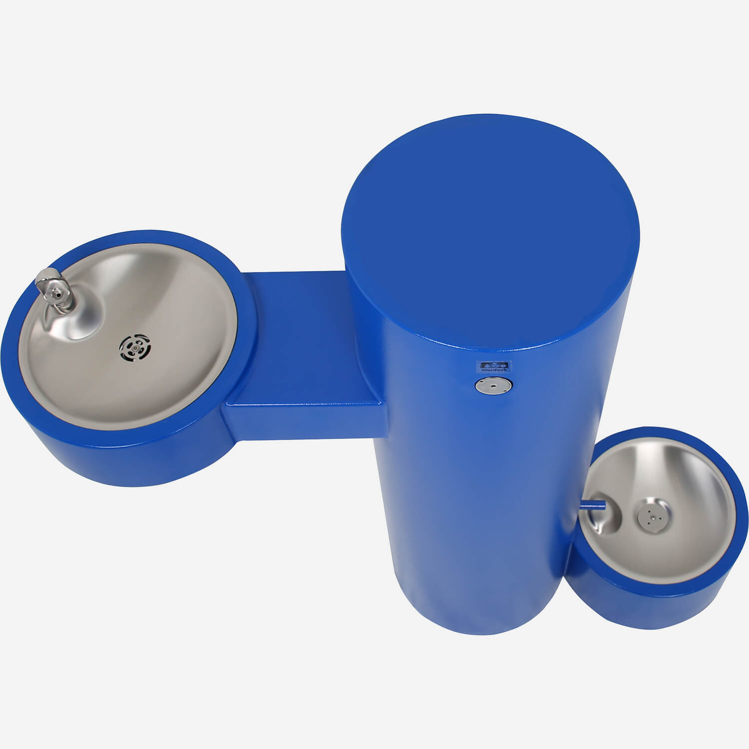 Barrier-Free Round Stainless Steel Pedestal Drinking Fountain