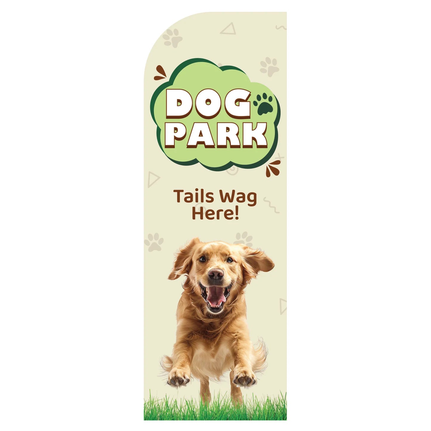 Dog Park Flag Banner Signage – Tails Wag Here