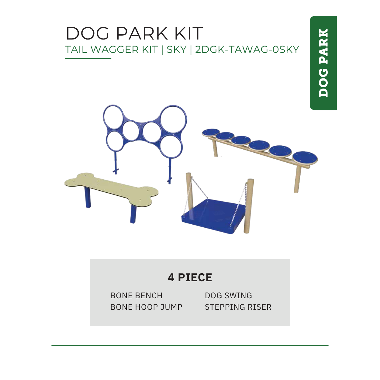 The Tail Wagger - 4 Component Dog Park Kit