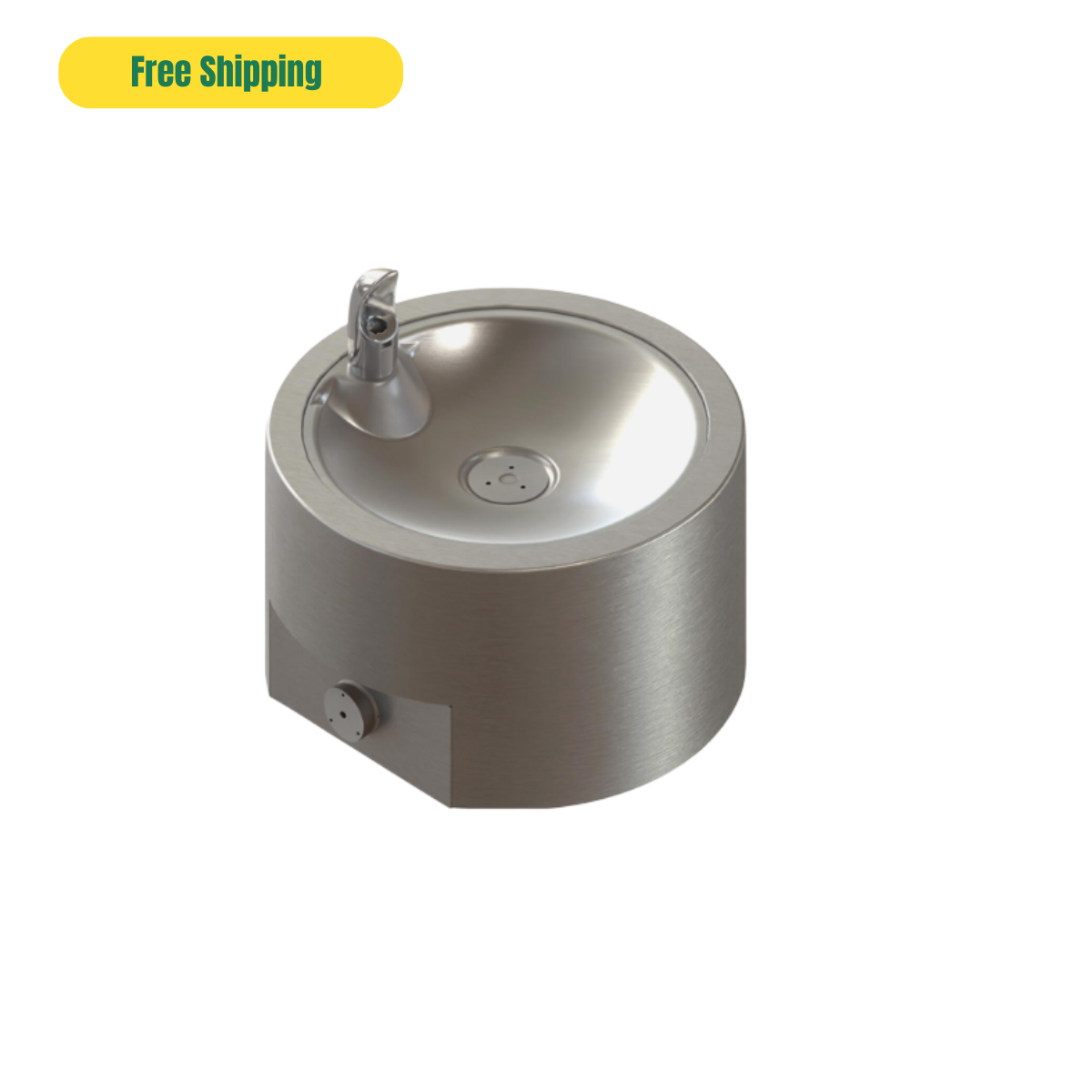 Round stainless steel pet fountain