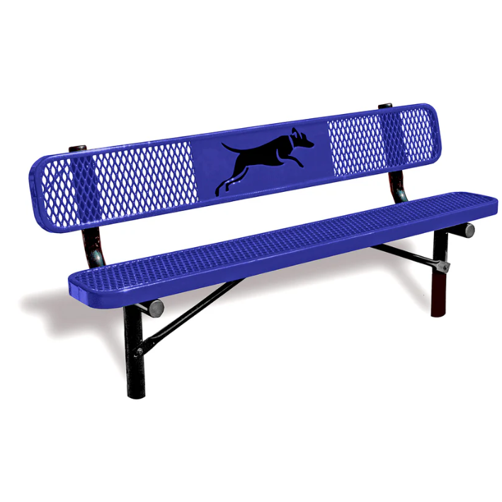 6 Foot Park Bench with Back - Canine Park solutions