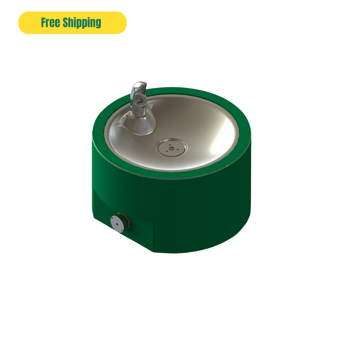 Round stainless steel pet fountain