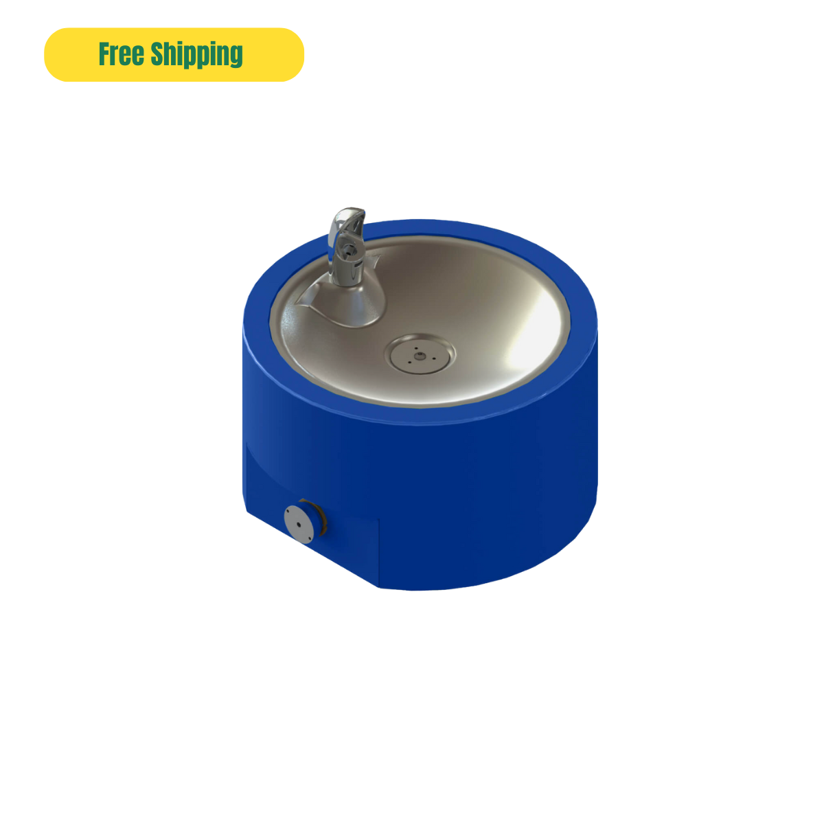 Round stainless steel pet fountain