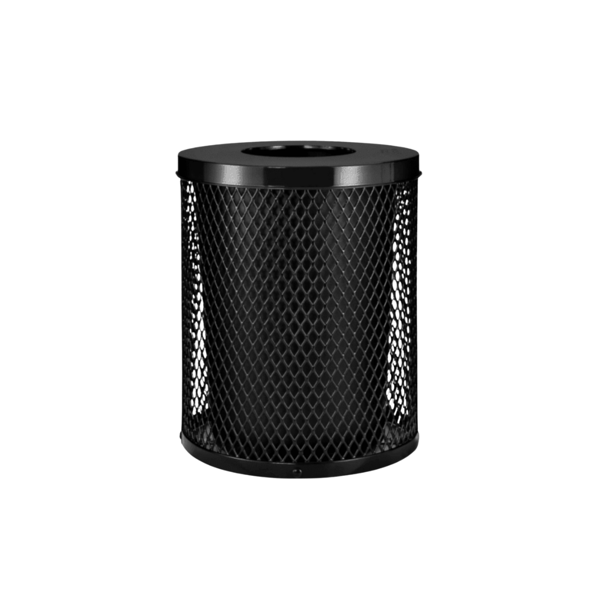36-inch Gallon Diamond Steel Trash Can With Flat Lid