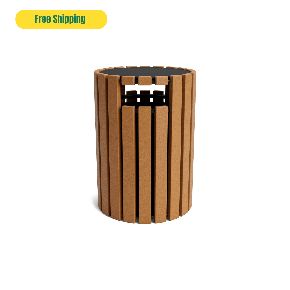 Eco-Friendly Round 33 Gallon Receptacle with Lid