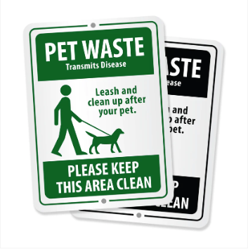 Pet Waste Station Signs