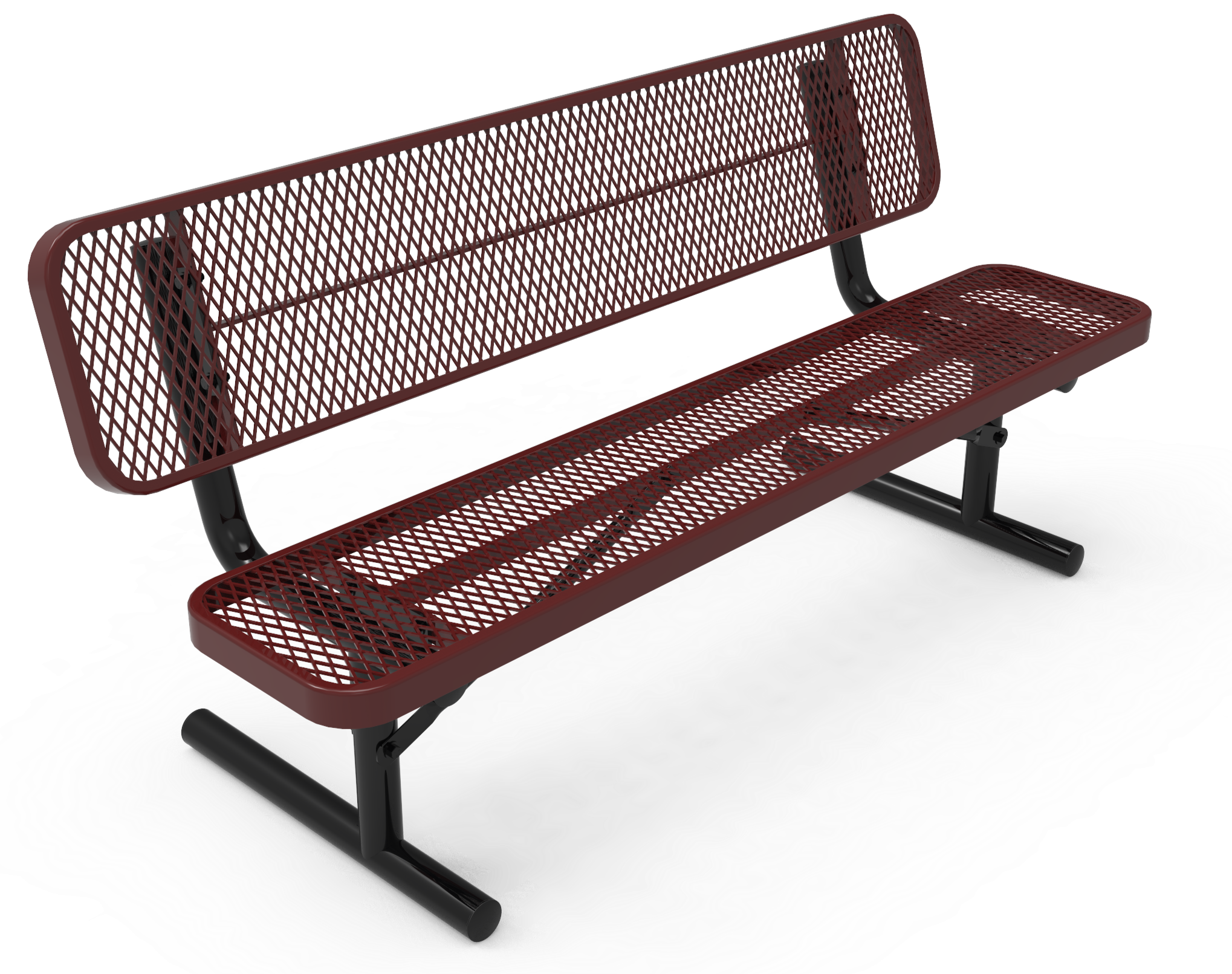 6' Bench with Back - Canine Park solutions