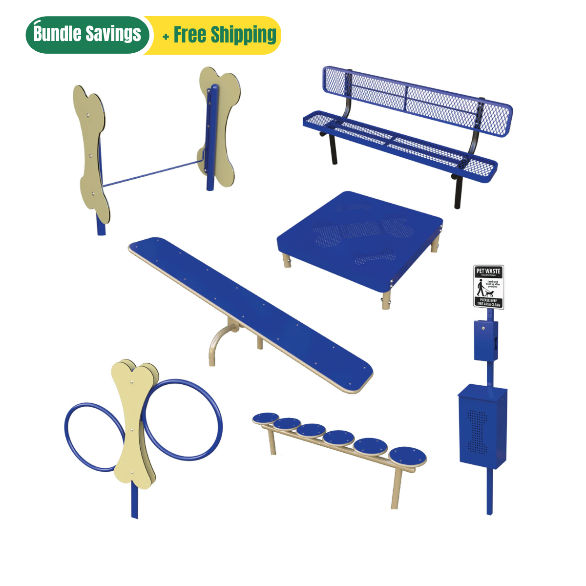 The Happy Doggo - 7 Component Dog Park Kit