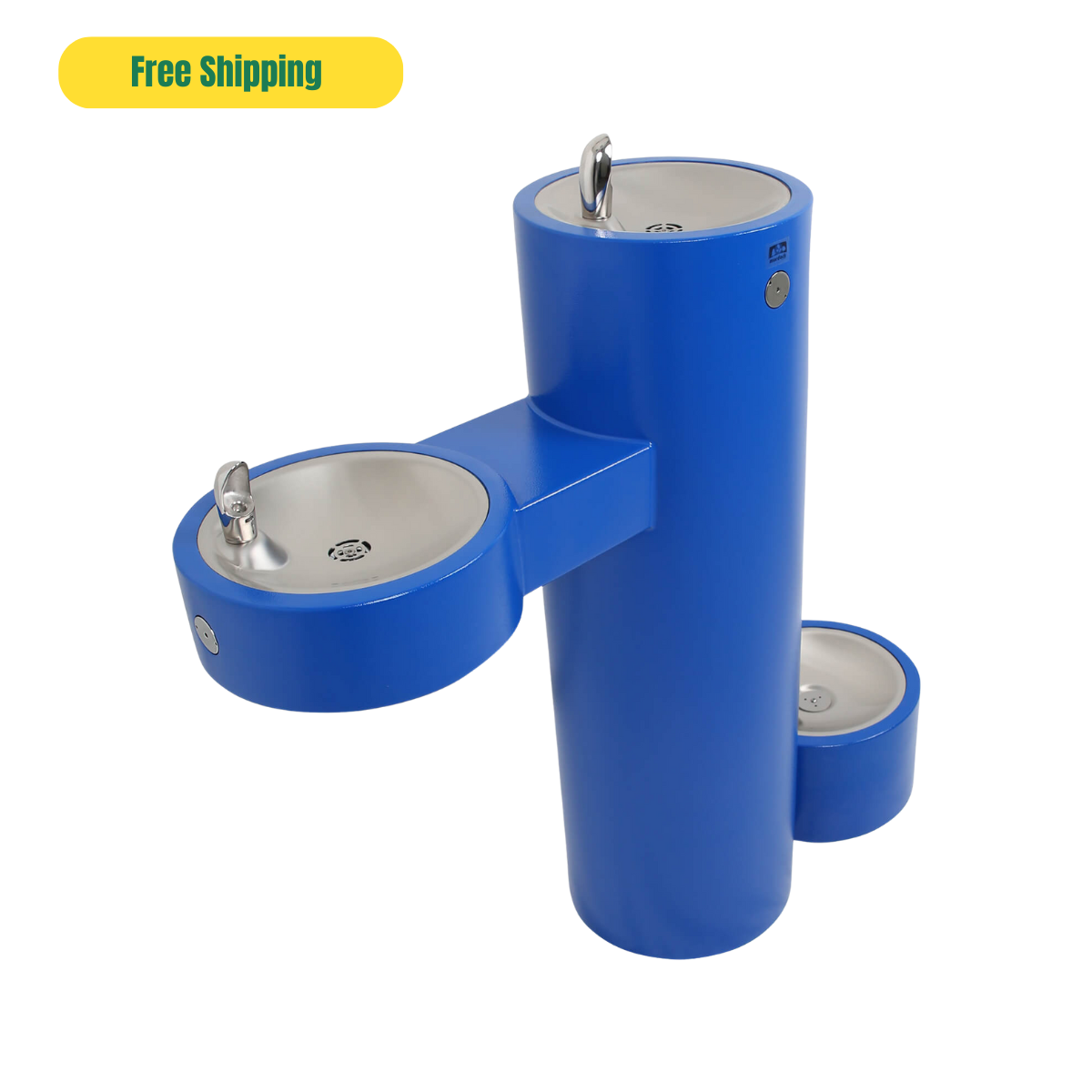 ADA Bi-Level Pedestal Drinking Fountain with Pet Bowl