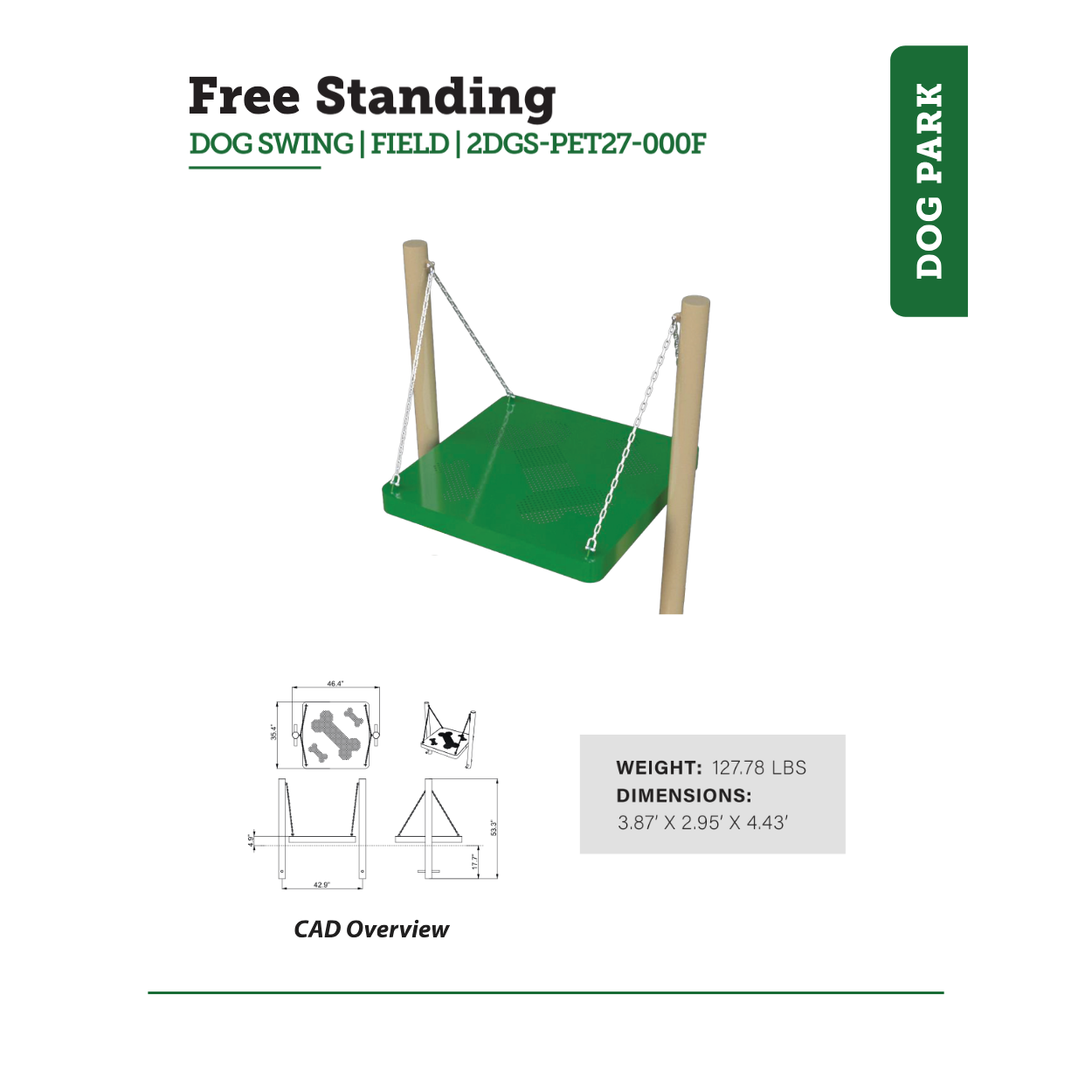 Dog Park Swing Agility Platform