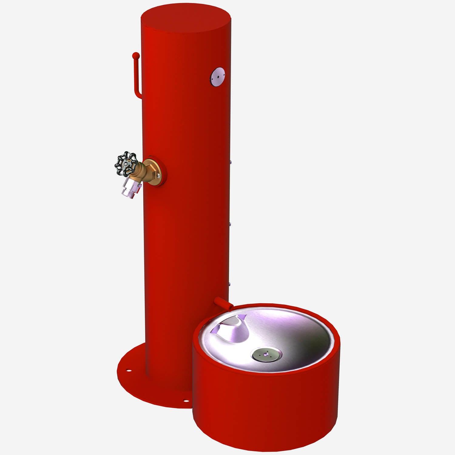 Pet Drinking Fountain with Hose Bib – Commercial Dog Park Utility Water Station