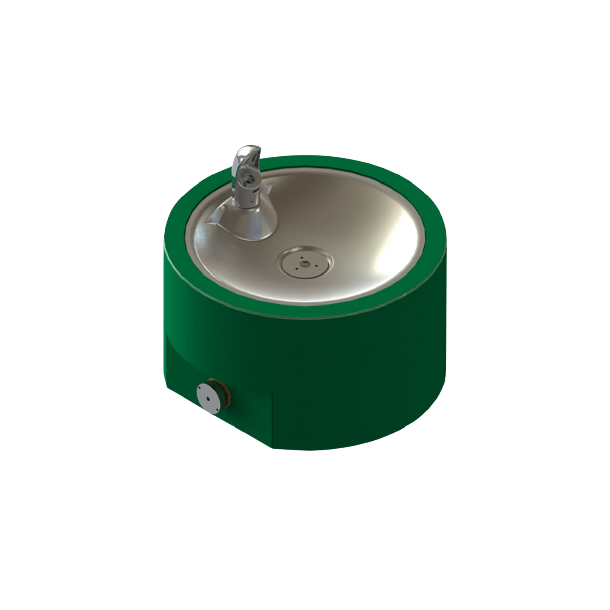 Round stainless steel pet fountain