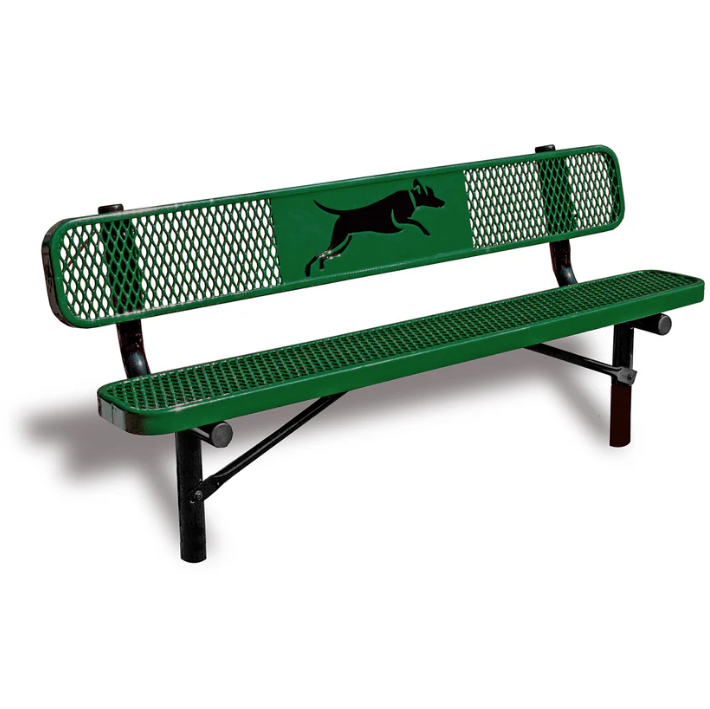 6 Foot Park Bench with Back - Canine Park solutions