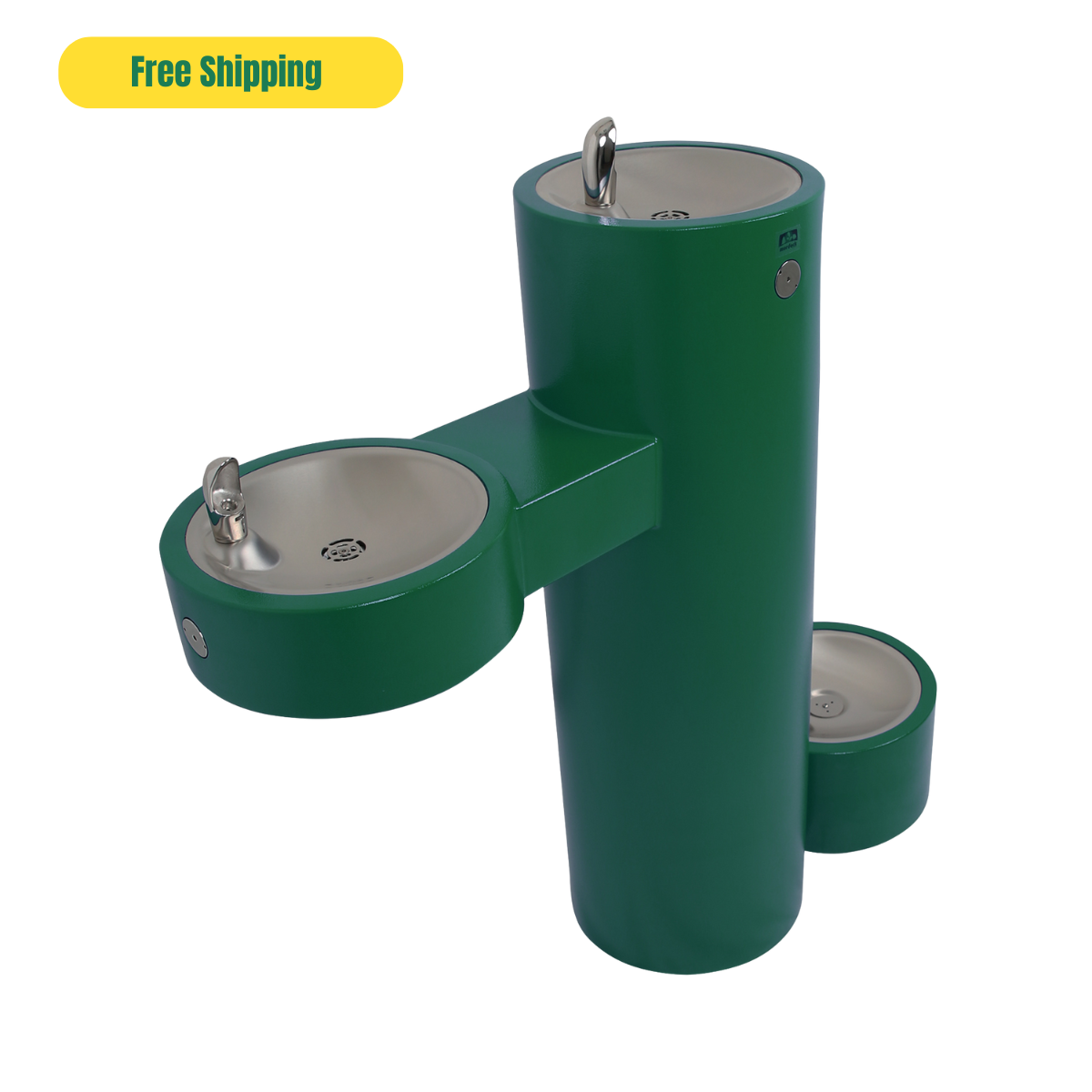 ADA Bi-Level Pedestal Drinking Fountain with Pet Bowl