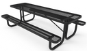 8' Rectangular Picnic Table | Expanded Metal - Canine Park solutions