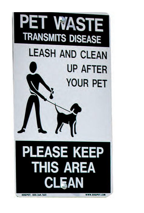 Aluminum On-Leash pet sign