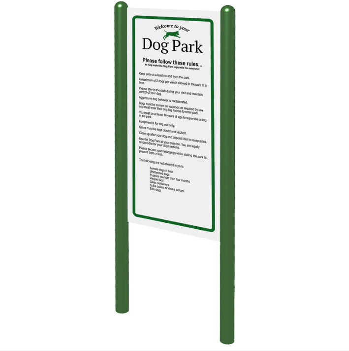 Welcome & Rules Sign - Canine Park solutions