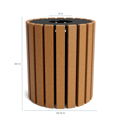 Eco-Friendly Round 33 Gallon Receptacle