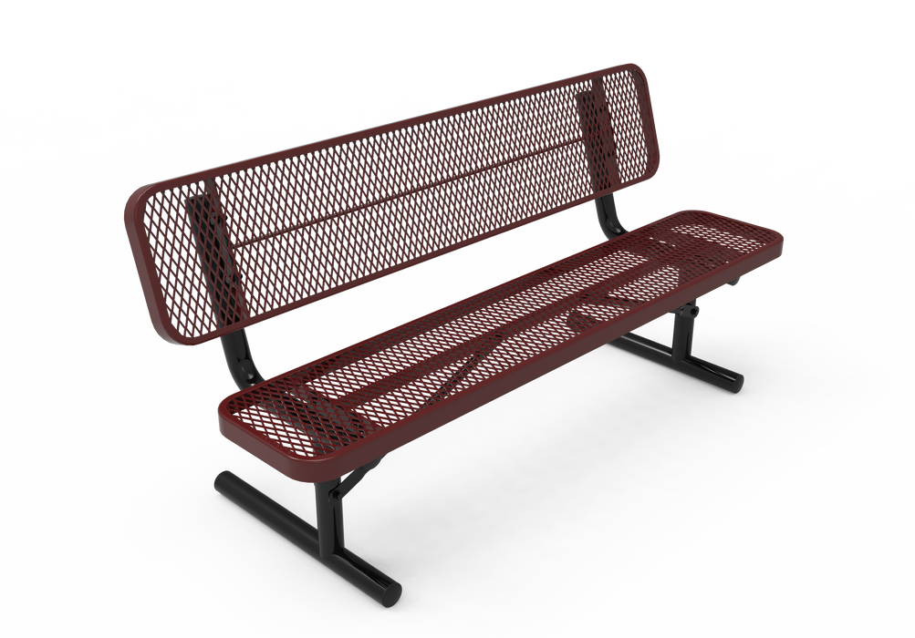 6' Bench with Back - Canine Park solutions