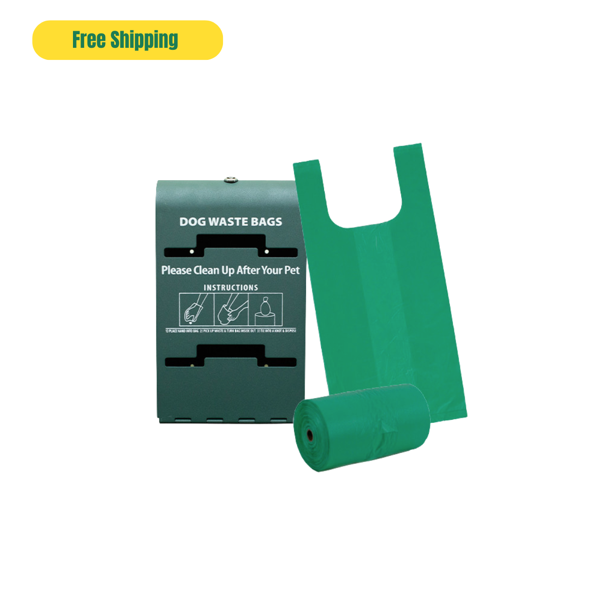 Tie-Handle Dog Waste Bag Dispenser