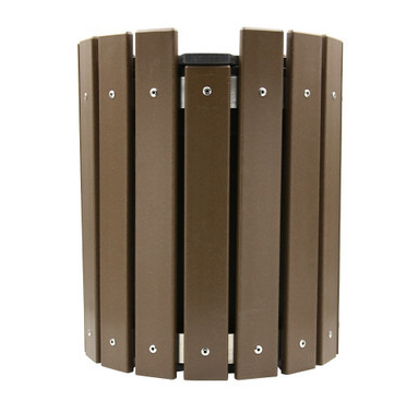 Brown modular wall panel on a white background