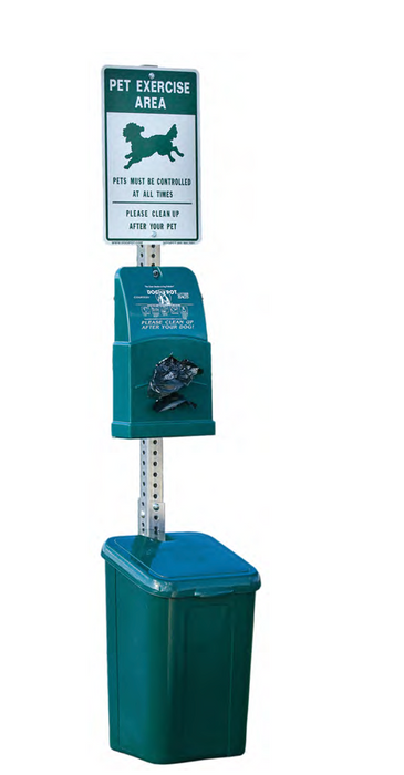 Poly DOGIPOT quik pet station - Steel Post