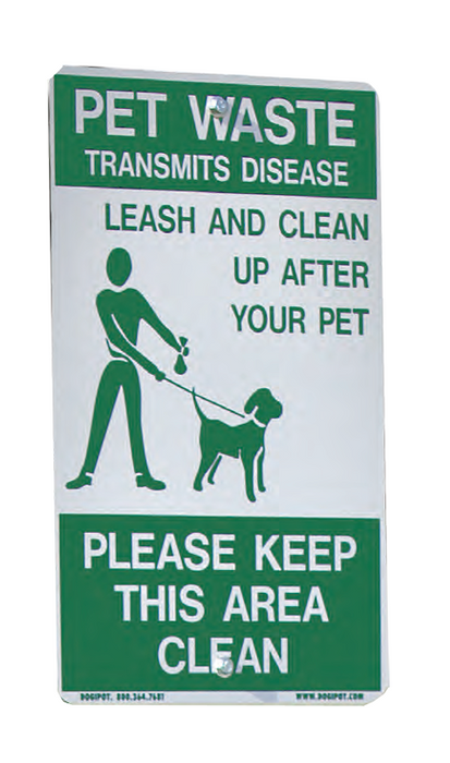 Aluminum On-Leash pet sign